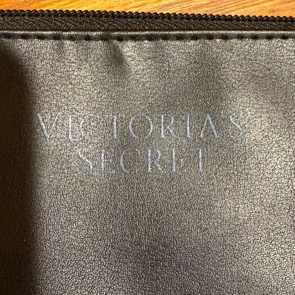 Victoria's Secret Black Cosmetic Bag Sleek Design